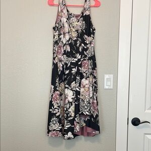 White House Black Market Pink and White Sundress Spaghetti Strap